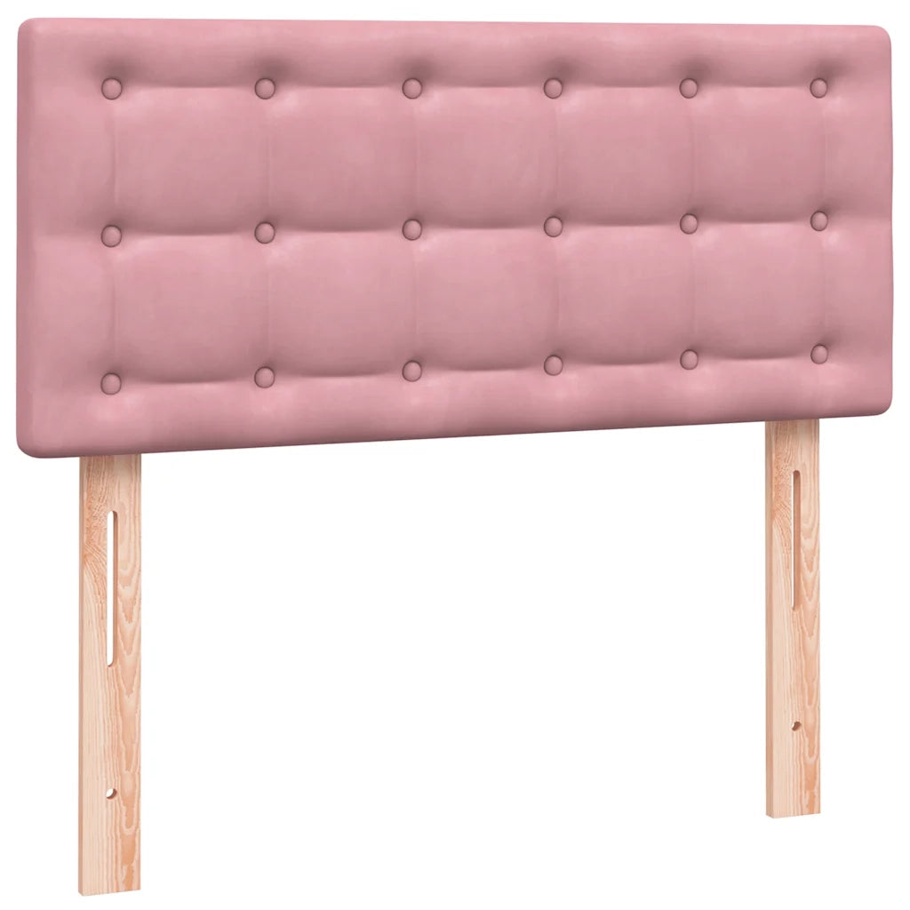 Giroletto a Molle con Materasso Rosa 90x210 cm Velluto 3316580