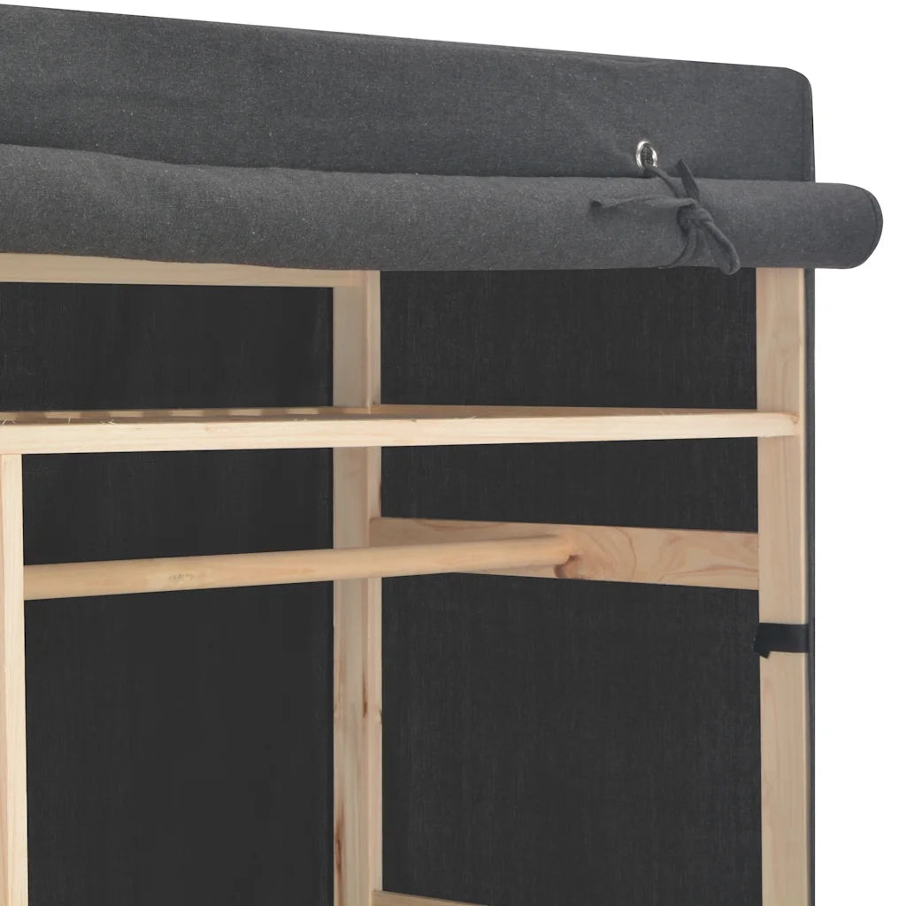 Armadio Grigio 110x40x170 cm in Tessuto 248189