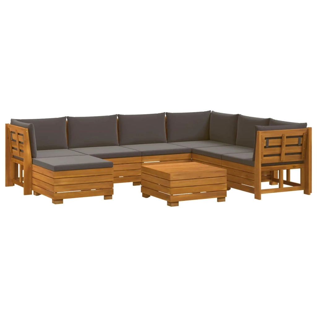 Set di divani da esterno con cuscino 8 Pezzo Marrone 3403109