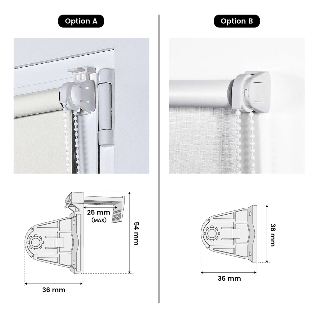 Tenda a Rullo Oscurante installazione senza foratura EasyFix Ecru 45x180 cm