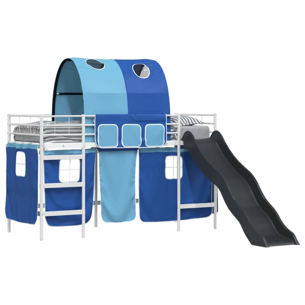 Struttura del letto loft per bambini Bianco e Blu 90 x 190 cm 42020859