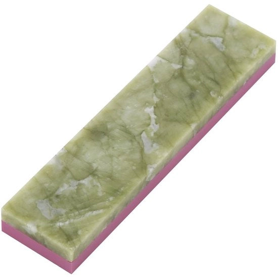 Corona d'oro - Pietra di abrasione - Aspirapolvere per raschiare - Wetsteen antiscivolo - Verde chiaro - Attrezzatura per levigare - Tipo di abrasione fine - Adatto a tutti i coltelli - 10L x 2,...