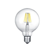 Lampadina LED sferica trasparente E27 6W 3000K Trio