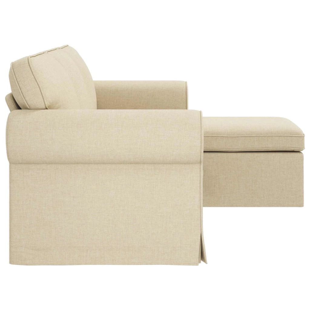 Divano Crema 195 x 138 x 80 cm Tessuto 42024332