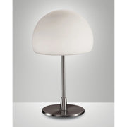 Lampada da Tavolo Gaia Big Nichel Satinato 1 Luce Design Moderno Fabas Collezione GAIA