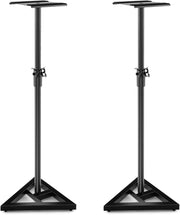 2 supporti per altoparlanti con piedistallo triangolare, altezza regolabile da 97 a 157 cm, portata fino a 50 kg, supporto per altoparlante, supporto per altoparlanti