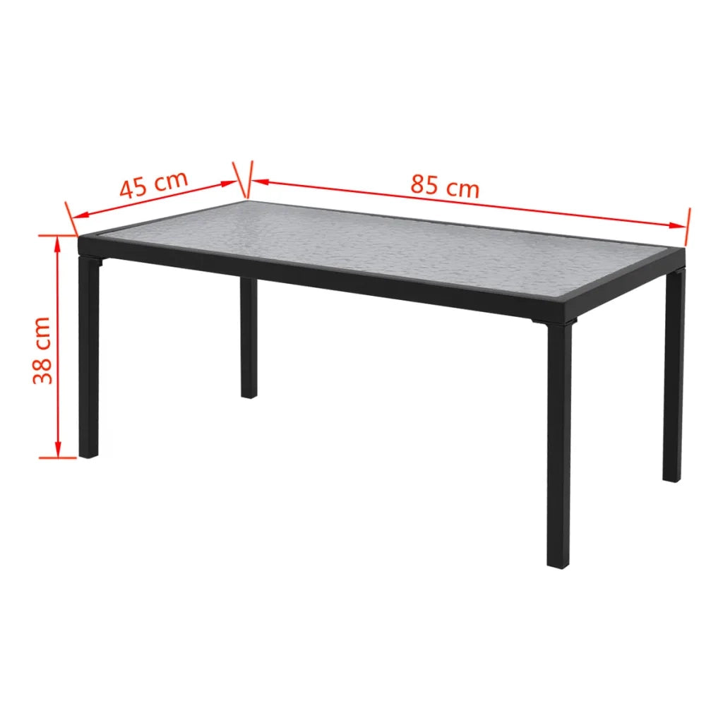 Set da Pranzo da Giardino 4 pz in Textilene Nero 42162