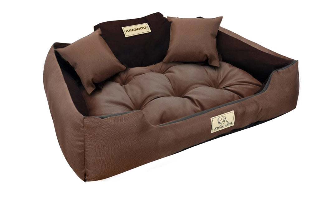 AIO FACTORY 100x75 cm KINGDOG Cuccia per cani impermeabile personalizzabile Marrone