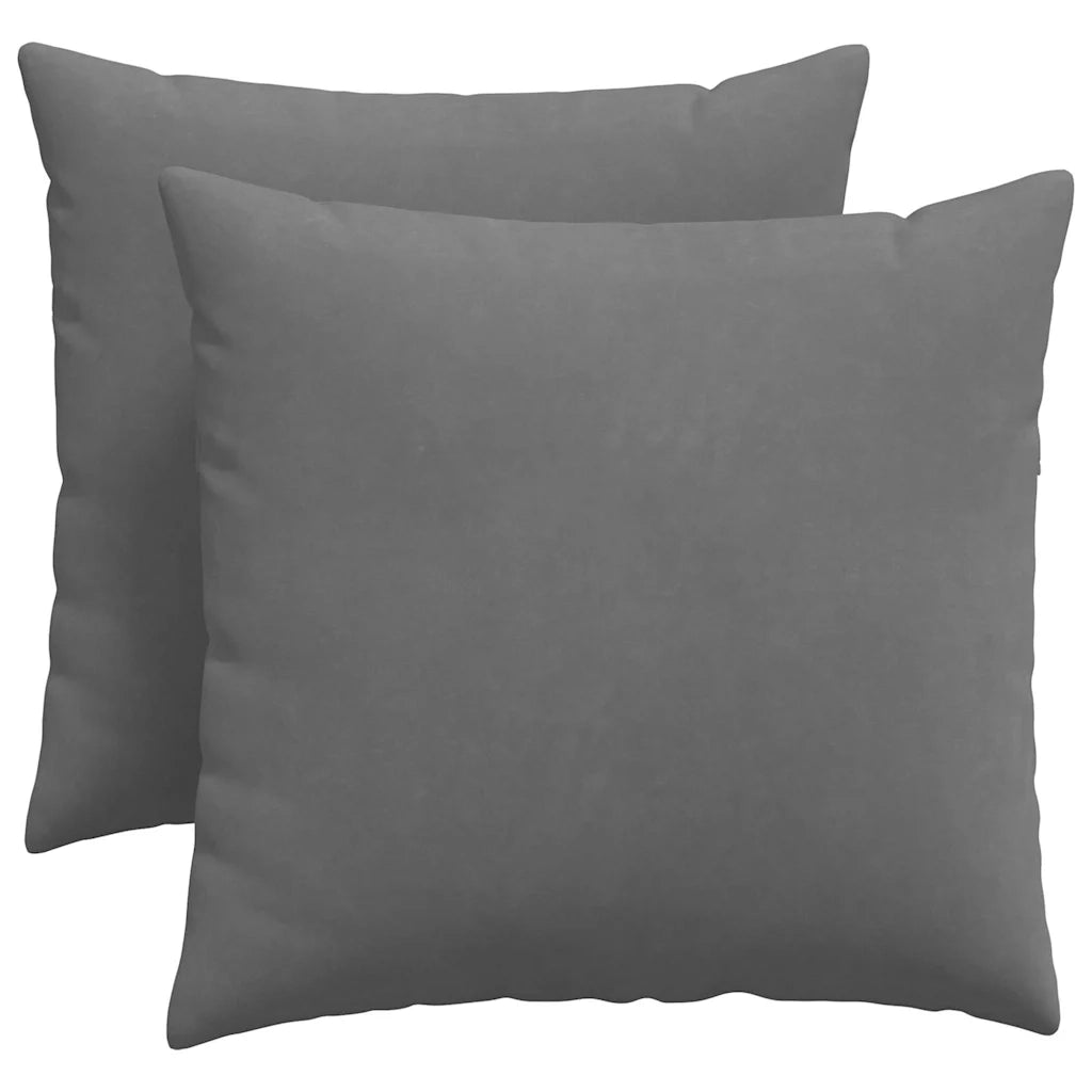 Cuscini da Divano 2 pz-Set di 2 Cuscini per Sofa Grigio scuro 50 x 50 cm Tessuto 195082