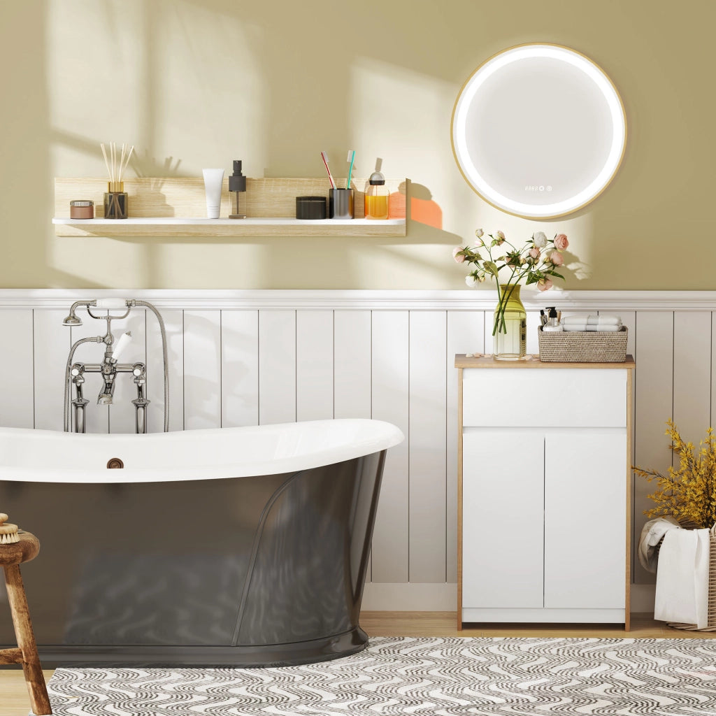 Specchio da Bagno con Luce LED Tattile Regolabile ¨C Xylo ¨C ?60cm Dorato
