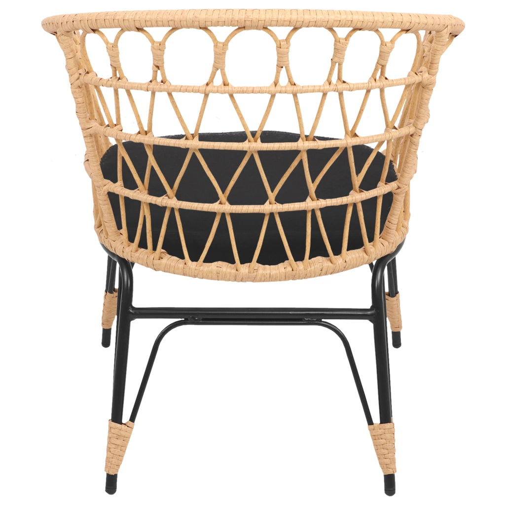 Set di 2 poltrone in rattan sintetico con cuscini AIKO