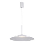Lampada sospensione bianca cono piatto LED 16W Sardena