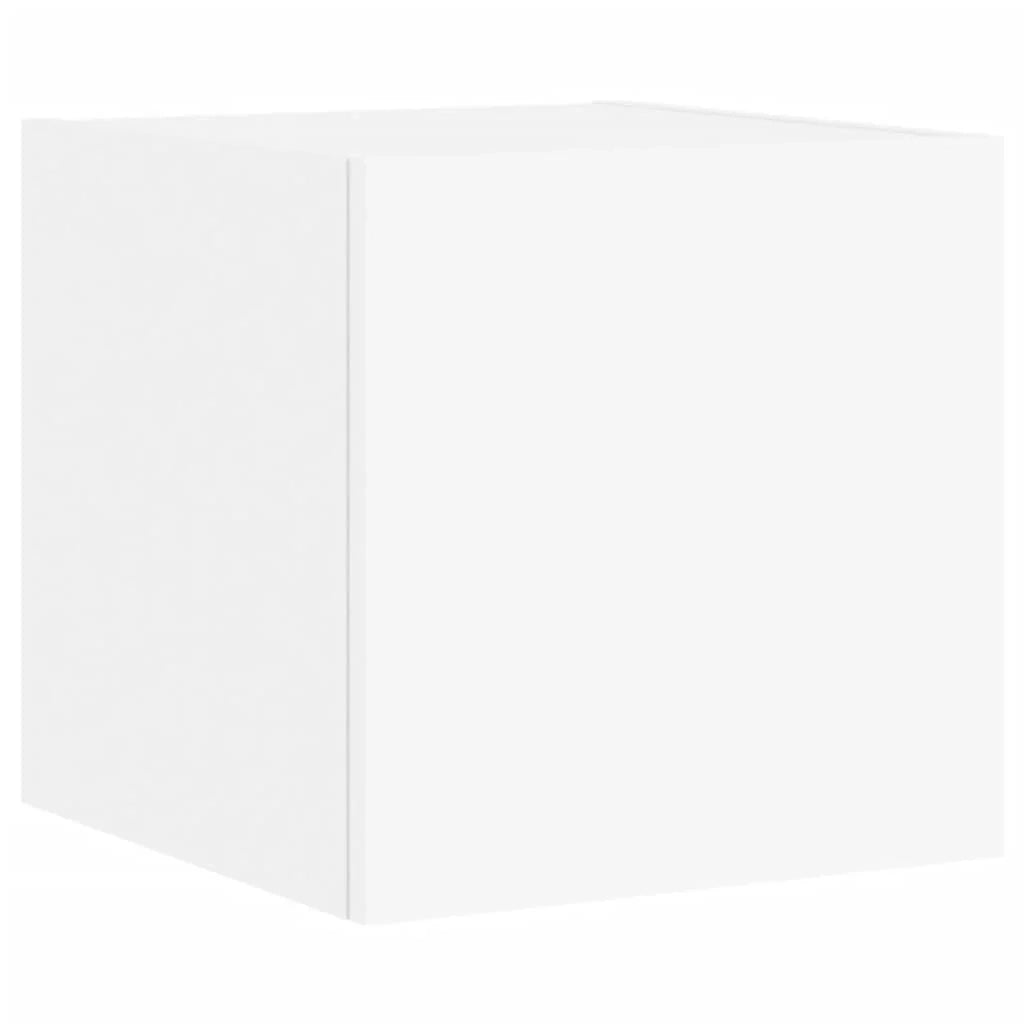 Mobile TV multimediale da parete mensola TV credenza mobile TV per sala da pranzo soggiorno camera da letto con luci LED 2 pezzi 30,5 x 35 x 30 cm bianco 02_0029095