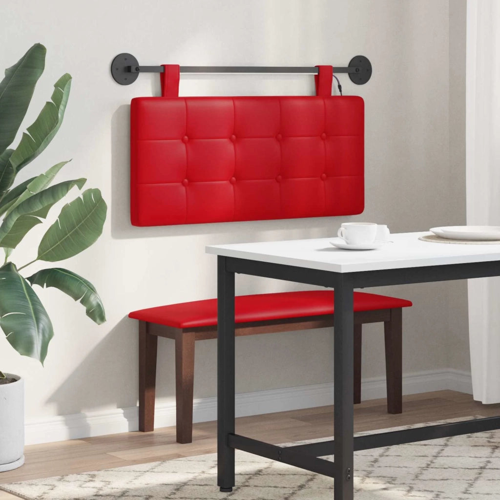 Testiera sospesa Con luce LED Rosso Similpelle 3424361