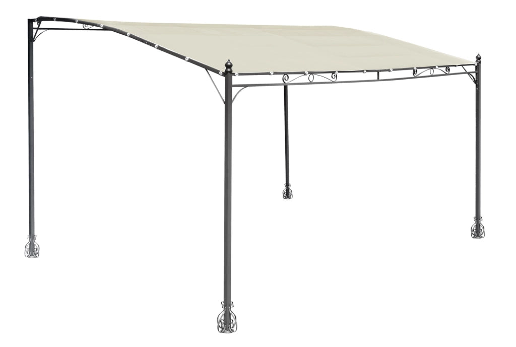 Cheonda - Pergola a parete Kansas in ferro 3X4 polisabbia Greenwood