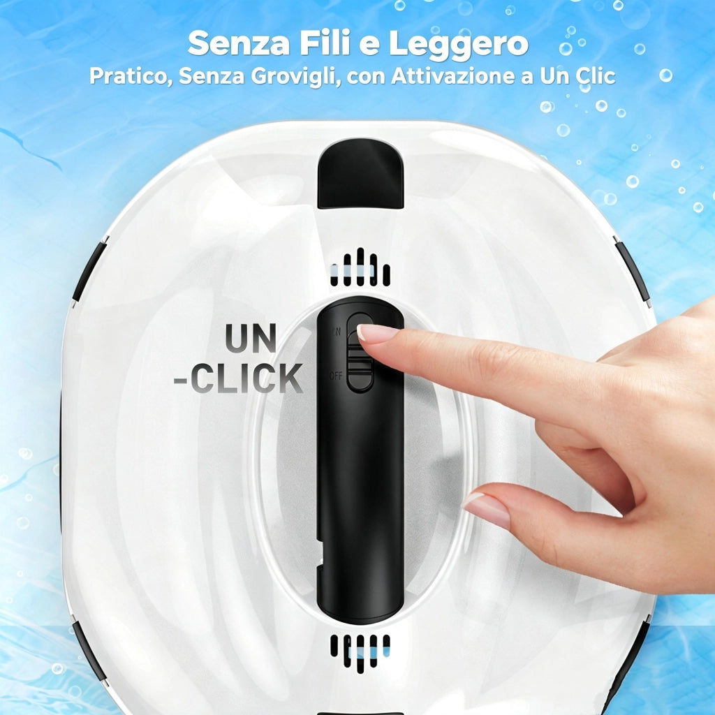 Robot per piscina automatico wireless 5000mAh IPX8 130min 3L rientro automatico bordo