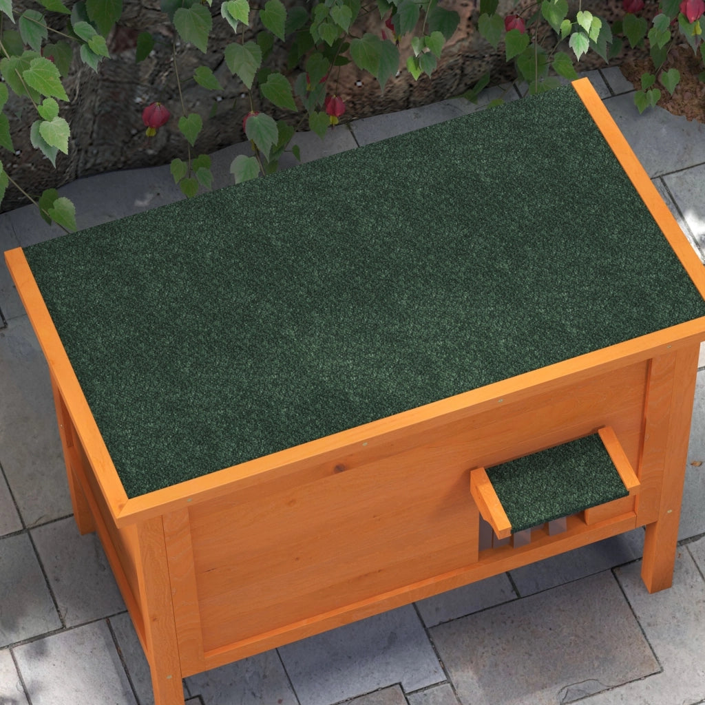 Casetta per Gatti da Giardino ¨C Minimal ¨C 85x50x68.5 cm, Arancione e Verde