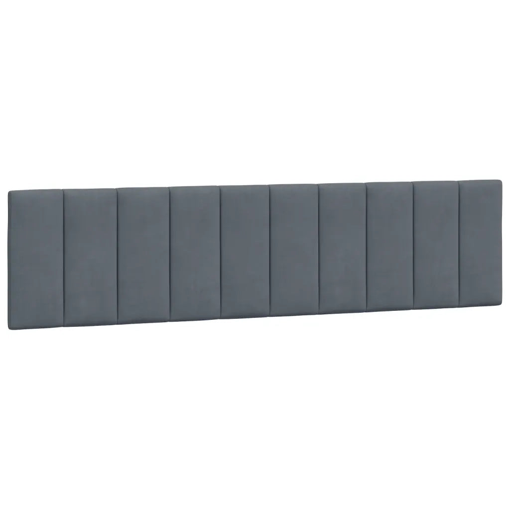 Letto con Materasso Hanko Grigio Scuro 200x200 cm Velluto