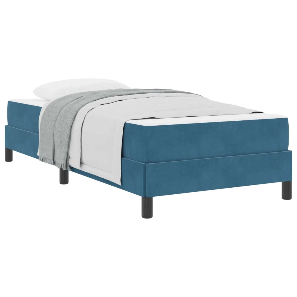 Letto a molle con materasso Blu Scuro 80 x 210 cm Tessuto 3398723