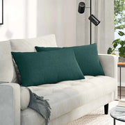 Cuscini da Divano 2 pcs Verde Scuro 80 x 40 cm Tessuto 42013701
