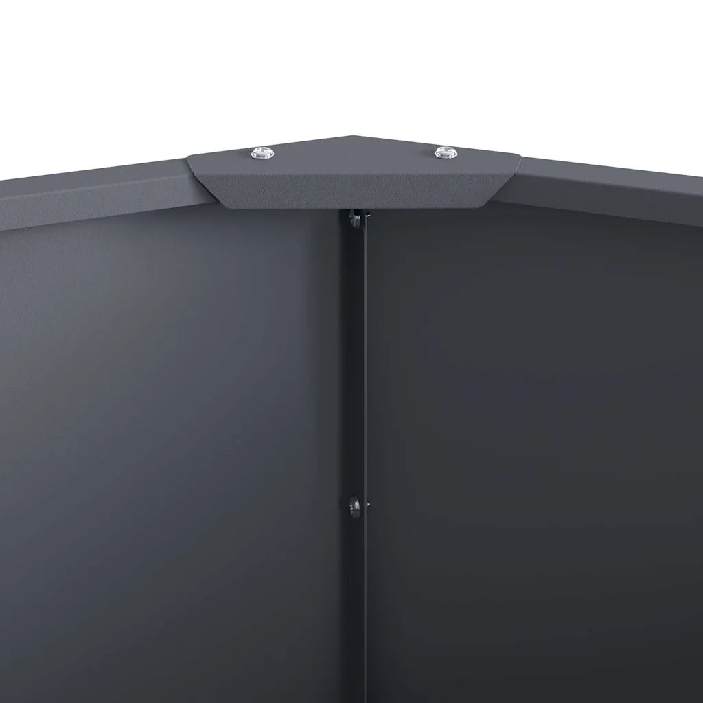Fioriera Antracite 120 x 120 x 35 cm Acciaio 883726