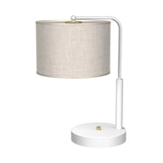 Lampada da tavolo LINO lino bianca E27 60W Milagro
