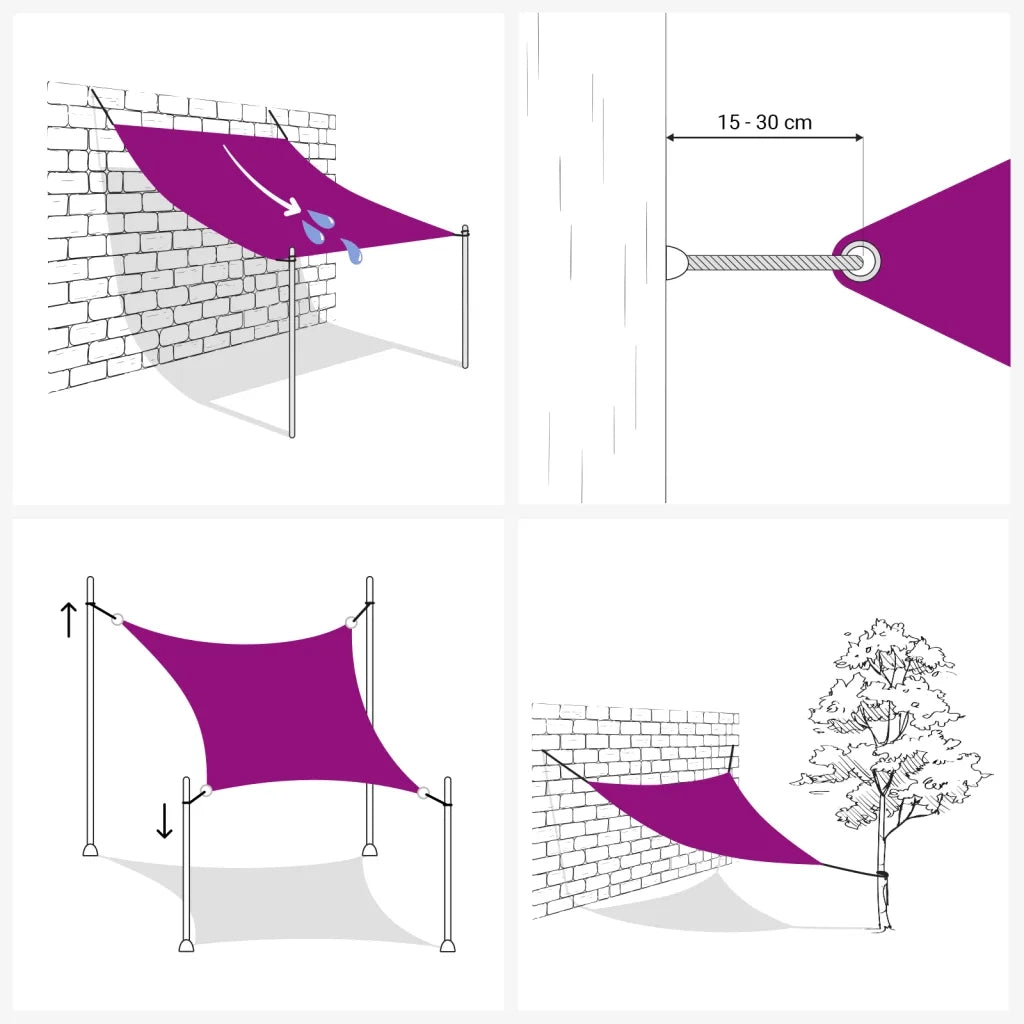 Vela Parasole 160 g/m² Blu 2x3 m in HDPE 311502