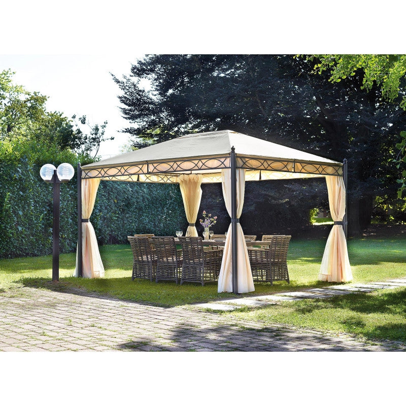 Gazebo rettangolare MOIA 3x4 in ferro epoxy antracite
