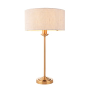 Lampada da tavolo vintage ottone con paralume E14 Endon