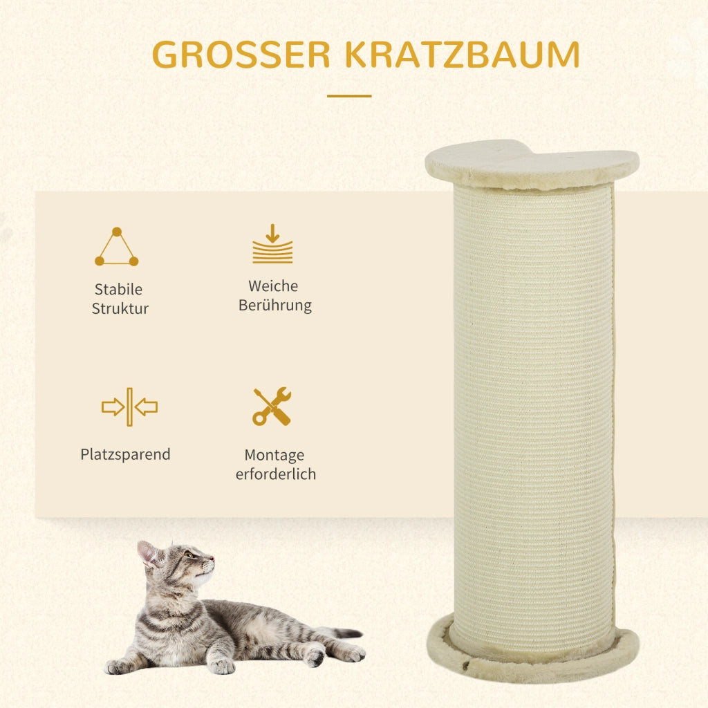 Casetta per gatti angolare ¨C Minimal ¨C 35x35x85 cm cremewei?