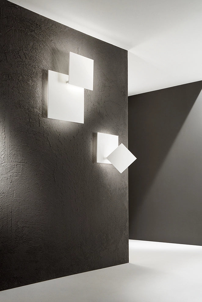 Applique a parete LED orientabile Bianco opaco, 35W, 3000K, Luce calda, Metallo e Alluminio, design moderno per interni, 48x32 cm - Perenz