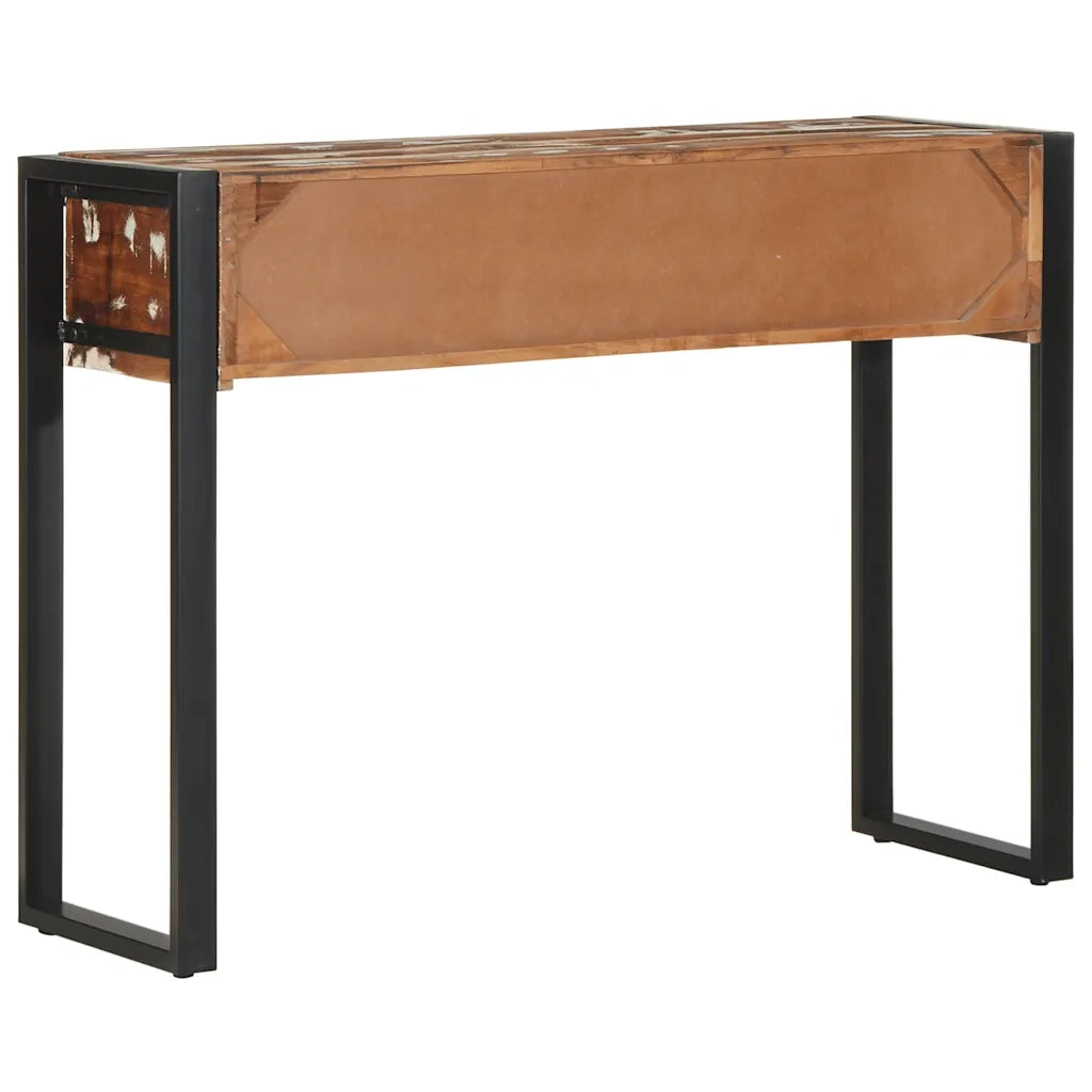 Tavolo Consolle Multicolore 100x35x75cm Legno Massello Recupero 4015928