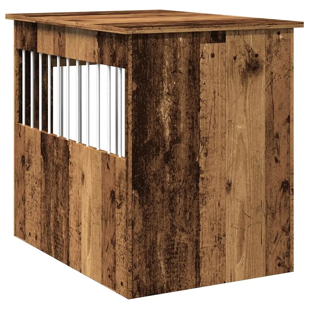 Gabbia Cani da Arredamento Legno Antico Legno Multistrato 857642
