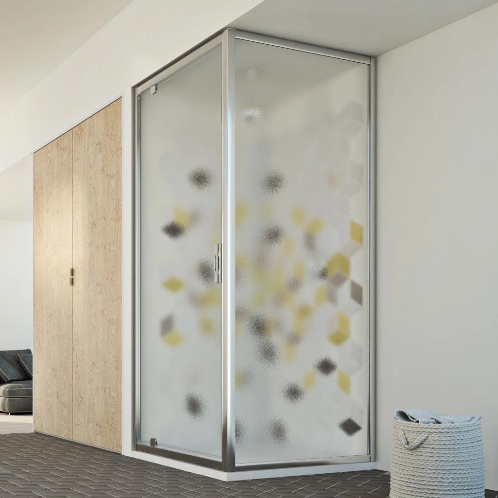 Box Doccia 75x80 AP. 80 CM H198 stampato C mod. Cristal Duo 1 Anta