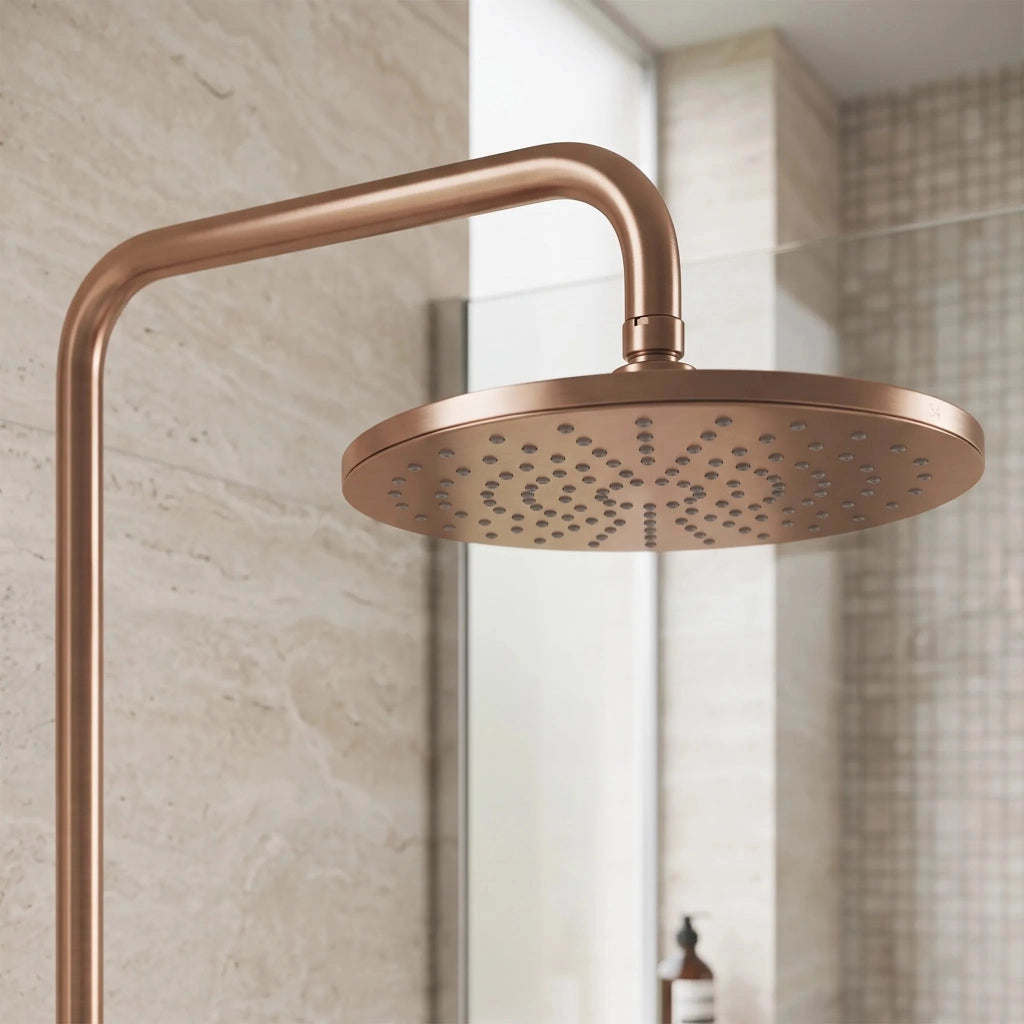Set Doccia Con Termostato Rea Parot Light Brush Copper