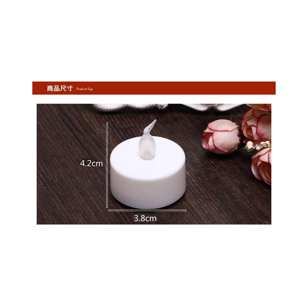 Trade Shop - Set Candele Candeline A Batteria Tea Light A Led Multicolore Rgb Effetto Fiamma -