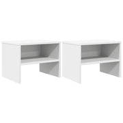 Set di 2 Comodini | Armadio da Notte | Mobiletto da notte Bianchi 40x30x30 cm Legno Ingegnerizzato