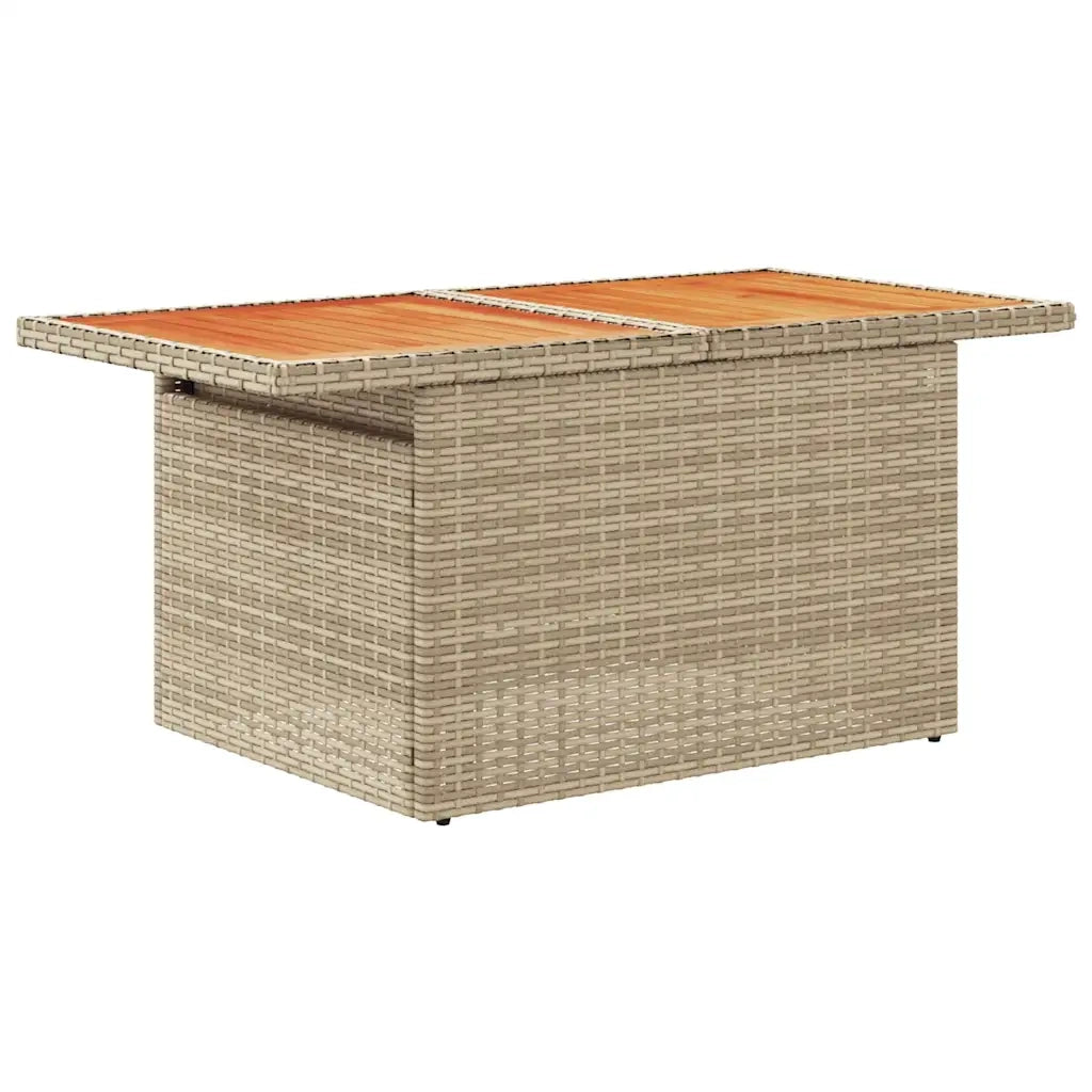 Set Divani da Giardino 7 pz con Cuscini Beige in Polyrattan 3326894