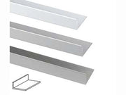 PROFILO ANGOLI DIVERSI IN ALLUMINIO- - mm.40x15 mt.2 argento - 5 pezzi