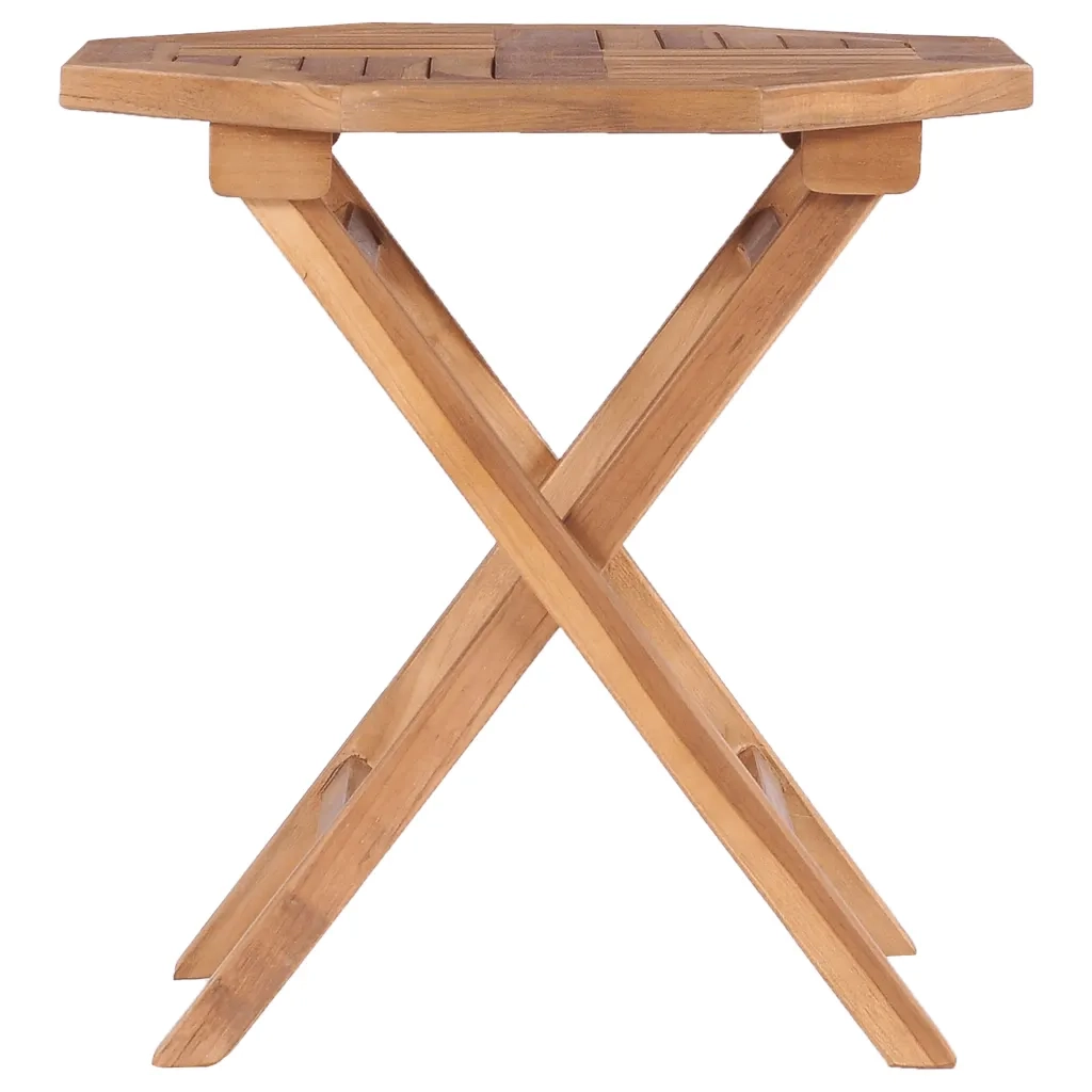 Tavolo da Giardino | Tavolino da esterno Pieghevole 45x45x45 cm in Legno di Teak