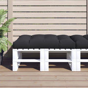 Cuscino per Pallet Nero 120x80x12 cm in Tessuto 360520