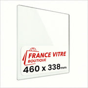 460 x 338 x 4 mm - Vetro per stufa a legna - vetro camino di ricambio - vetro per caminetto resistente al fuoco - France Vitre