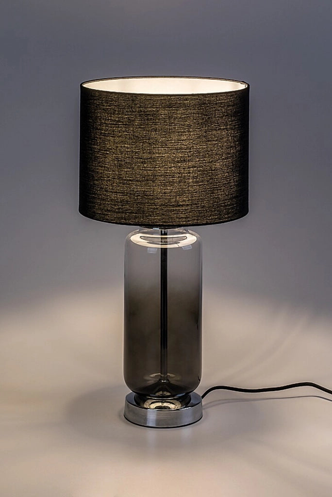 Lampada da tavolo Rien Rabalux vetro fumé E27 grigia