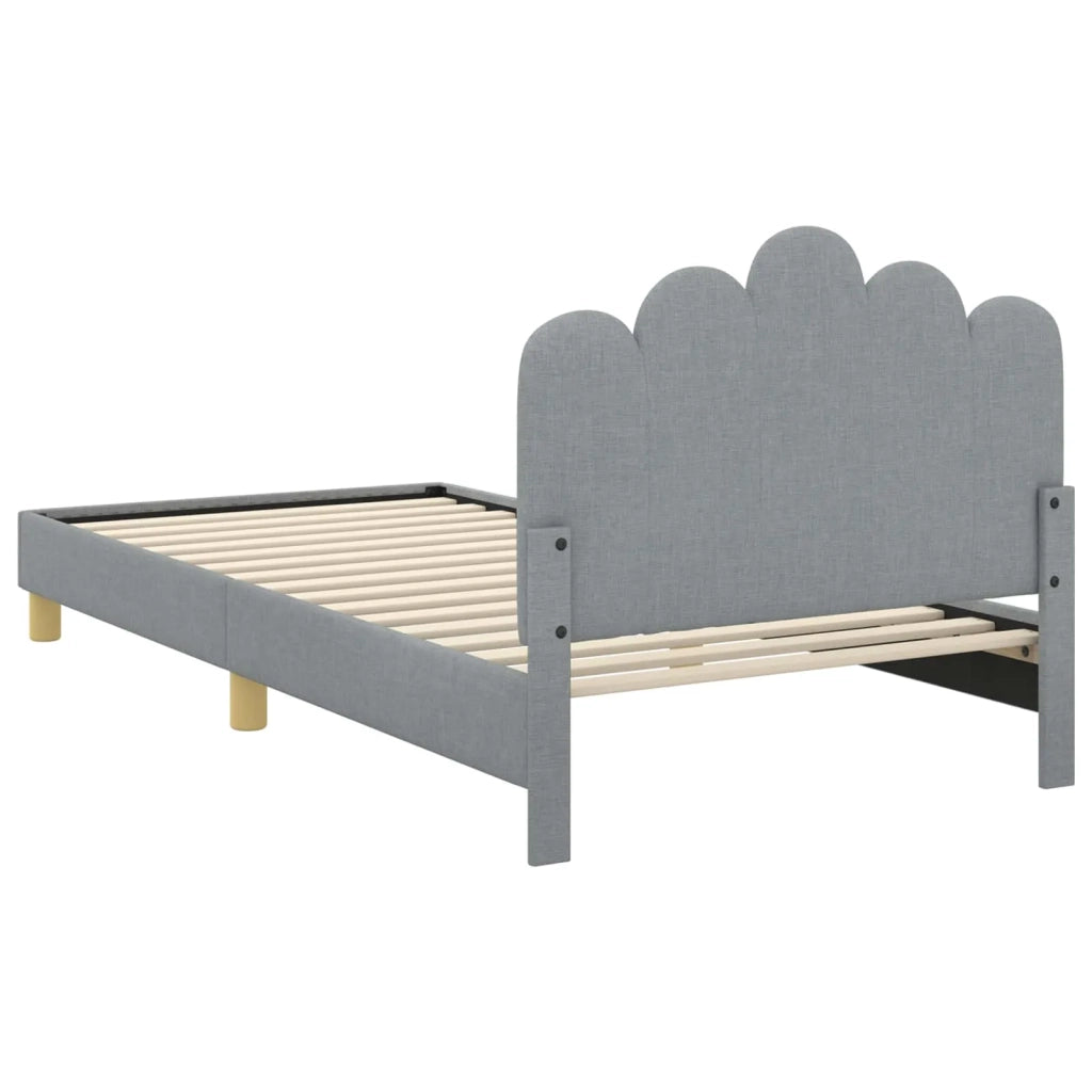 Struttura letto bambini con testata-Giroletto per bambini Grigio Chiaro 90 x 190 cm 190500