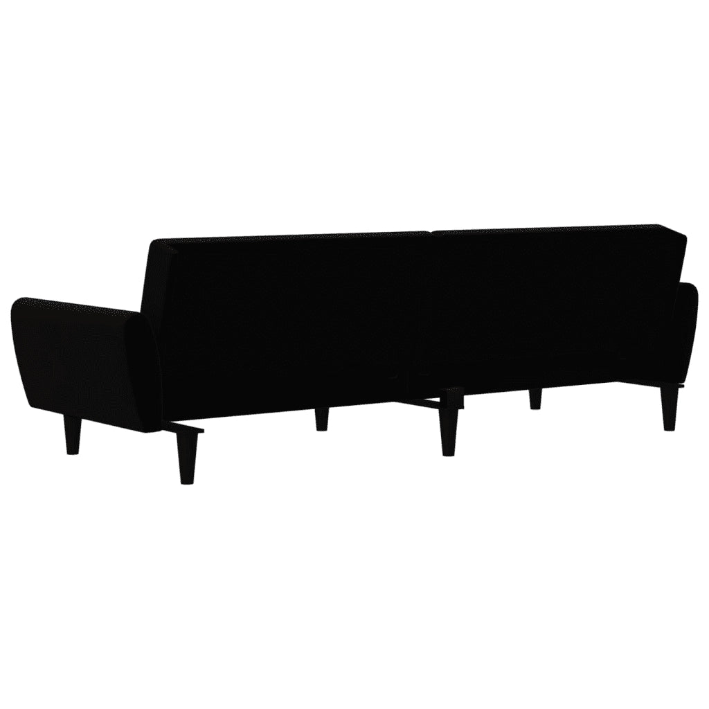 Divano letto | Sof¨¤ letto | Letto singolo a 2 Posti Nero in Velluto