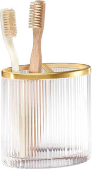 Sostegno per Spazzola Dentale per Bagno e Cucina - Design Puro con Bordo d'Oro