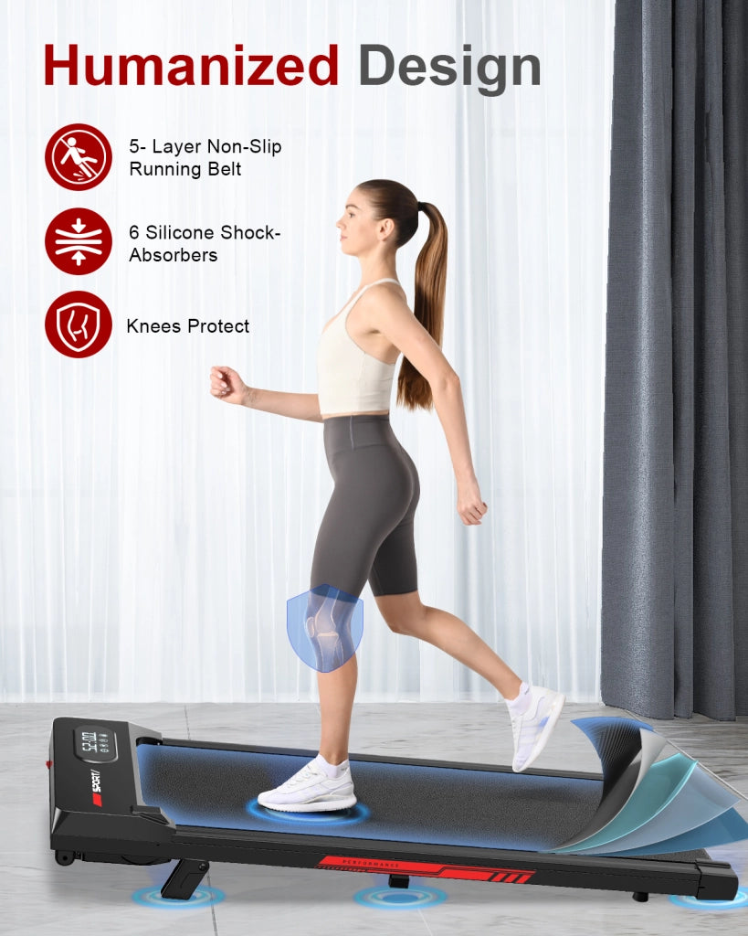Tapis roulant, tapis roulant domestico , motore da 2,5 HP, tapis roulant a pendenza stretta, 1-8 km/h, con telecomando, display LED, 145 kg