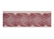 Tappeto Passatoia In Tessuto Jacquard Linea Emozioni Disegno Optical Rosso - 57x115 - Rosso