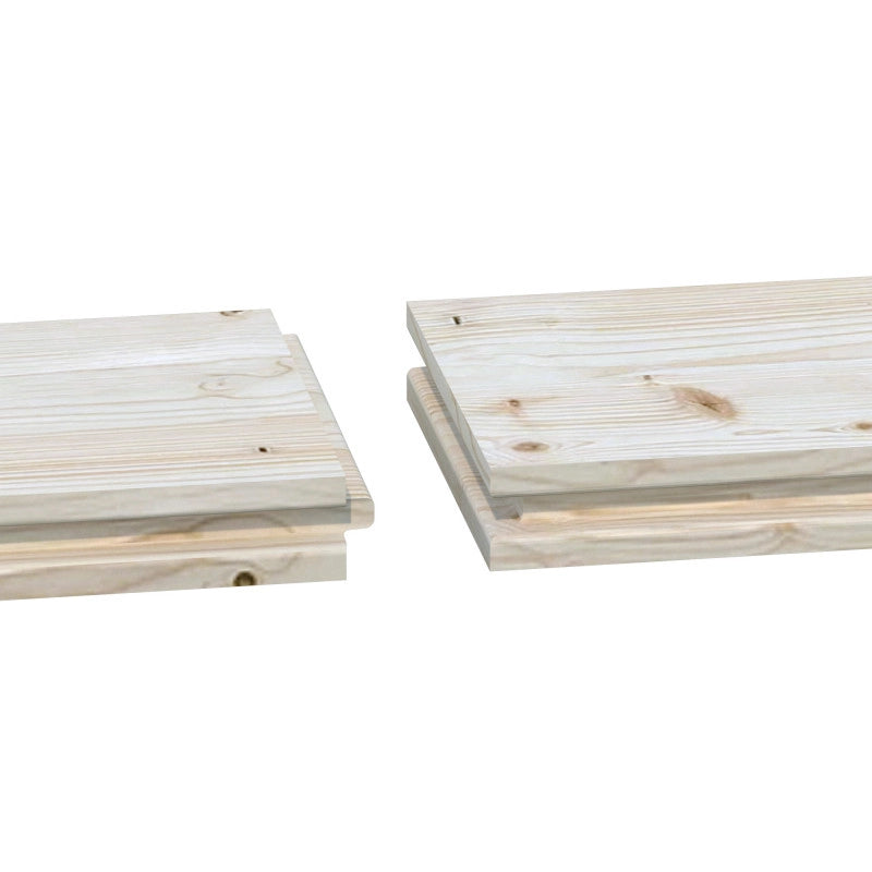 Pavimento in legno per casetta Olivia 1, base con travi impregnate e perline abete naturale da esterno - Esterni da Vivere