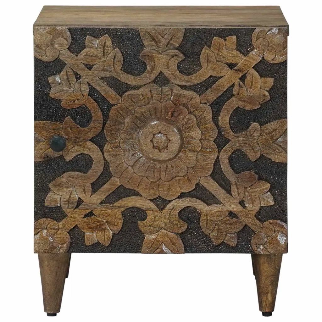 Comodino | Armadio da Notte | Mobiletto da notte Marrone 40 x 33,5 x 46 cm